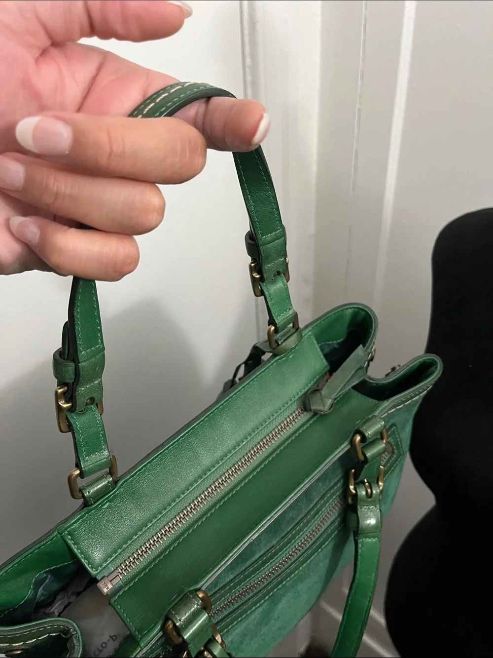 Vintage Coach Hamptons Suede Tassel Satchel Bag